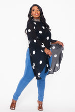 Load image into Gallery viewer, CKB Black Polka Dot Blouse PLUS
