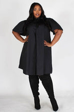Load image into Gallery viewer, CKB Black Button Down Midi Dress
