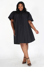 Load image into Gallery viewer, CKB Black Button Down Midi Dress
